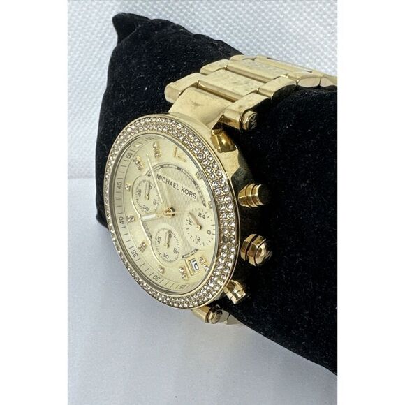Michael Kors Parker MK5354 Women\'s Gold Stainless Steel Analog Dial Watch NUL7 main image 4